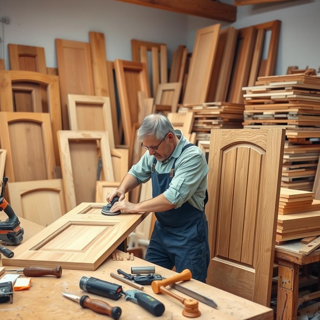 Custom wooden doors by Door and Frame Carpentry showcasing elegance and craftsmanship